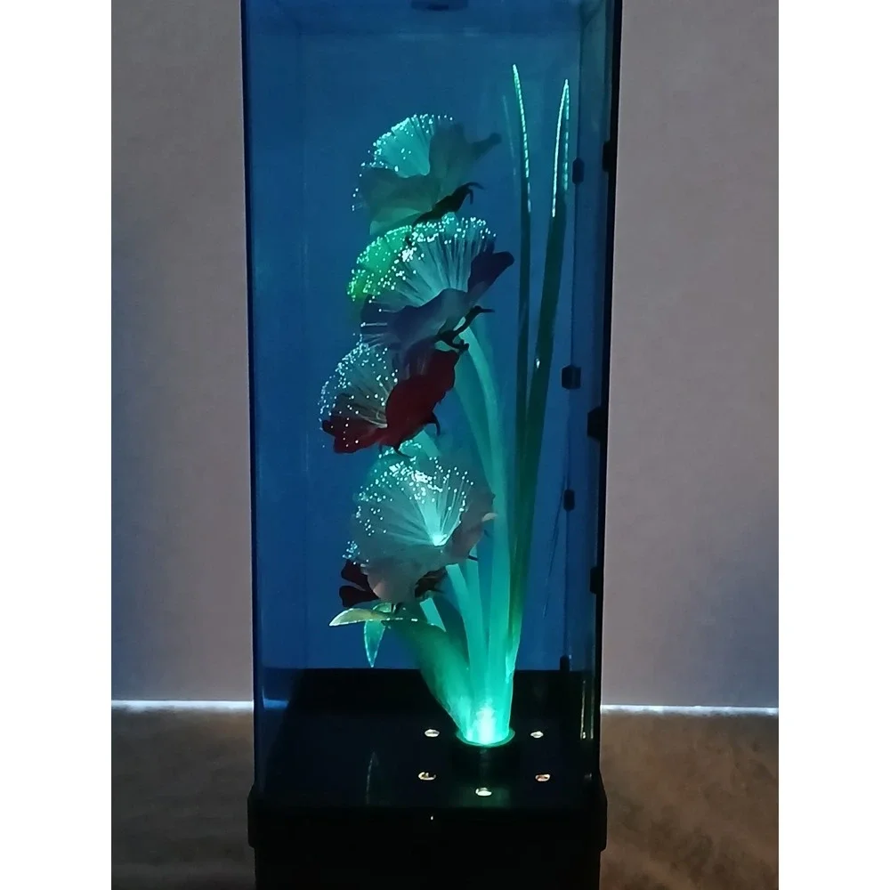 VTG 1999 Spencer Gifts Fiber Optic‎ Flower Lamp Color Changing Light Box